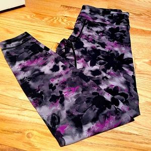 Zyia Floral Watercolor Soft n Snug Hi-Rise Legging 28"